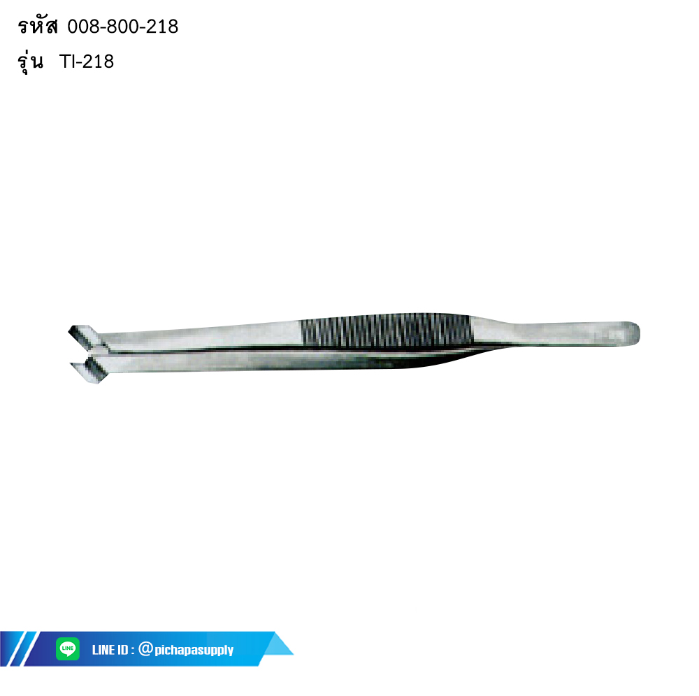 แหนบสแตนเลส ขัดเงา Angled Tweezer with Guide-Pin